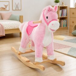 Ideal Plush Pink Rocking Horse for Children's Rooms