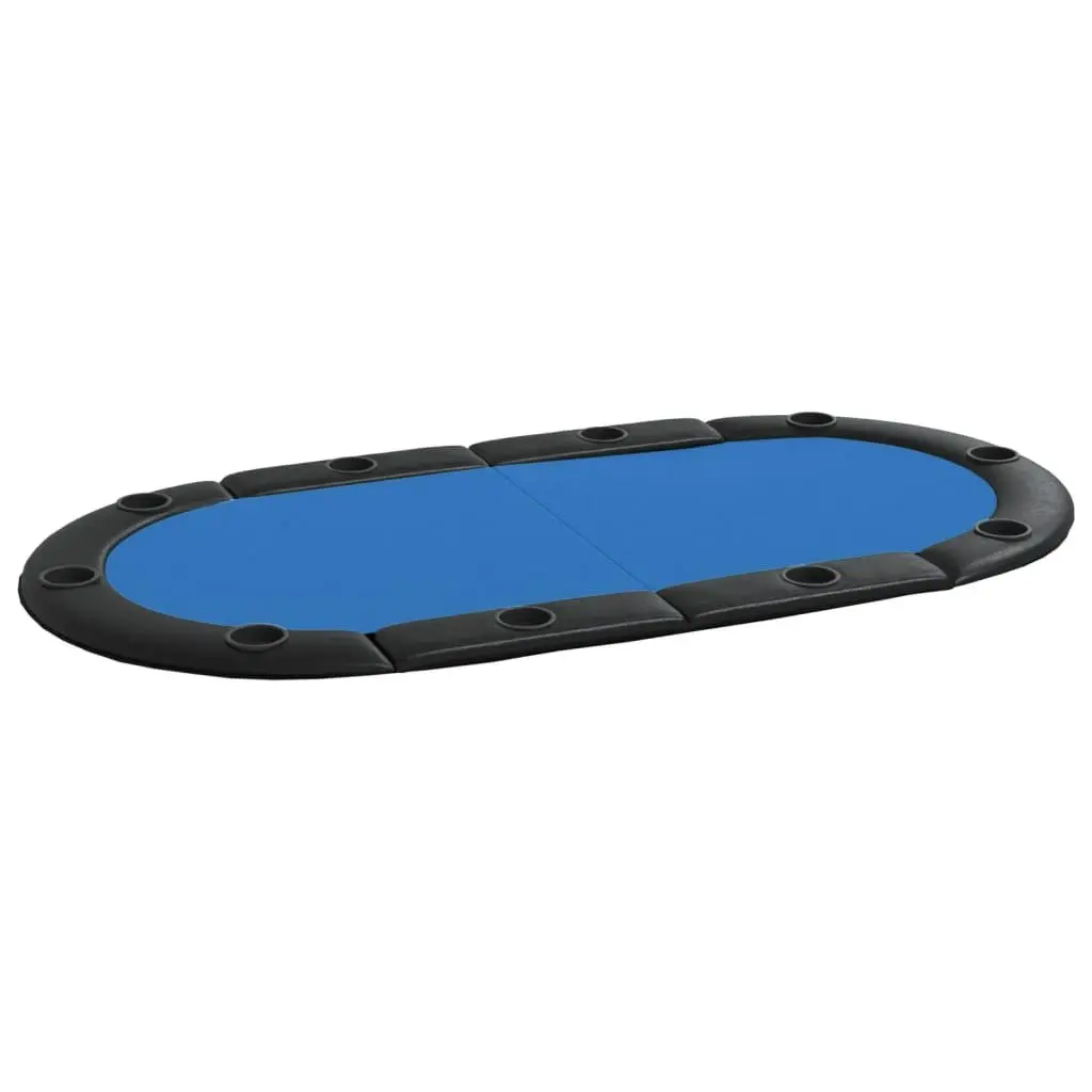 Poker Tabletop Foldable Casino-Grade Felt 208 x 106 cm Blue
