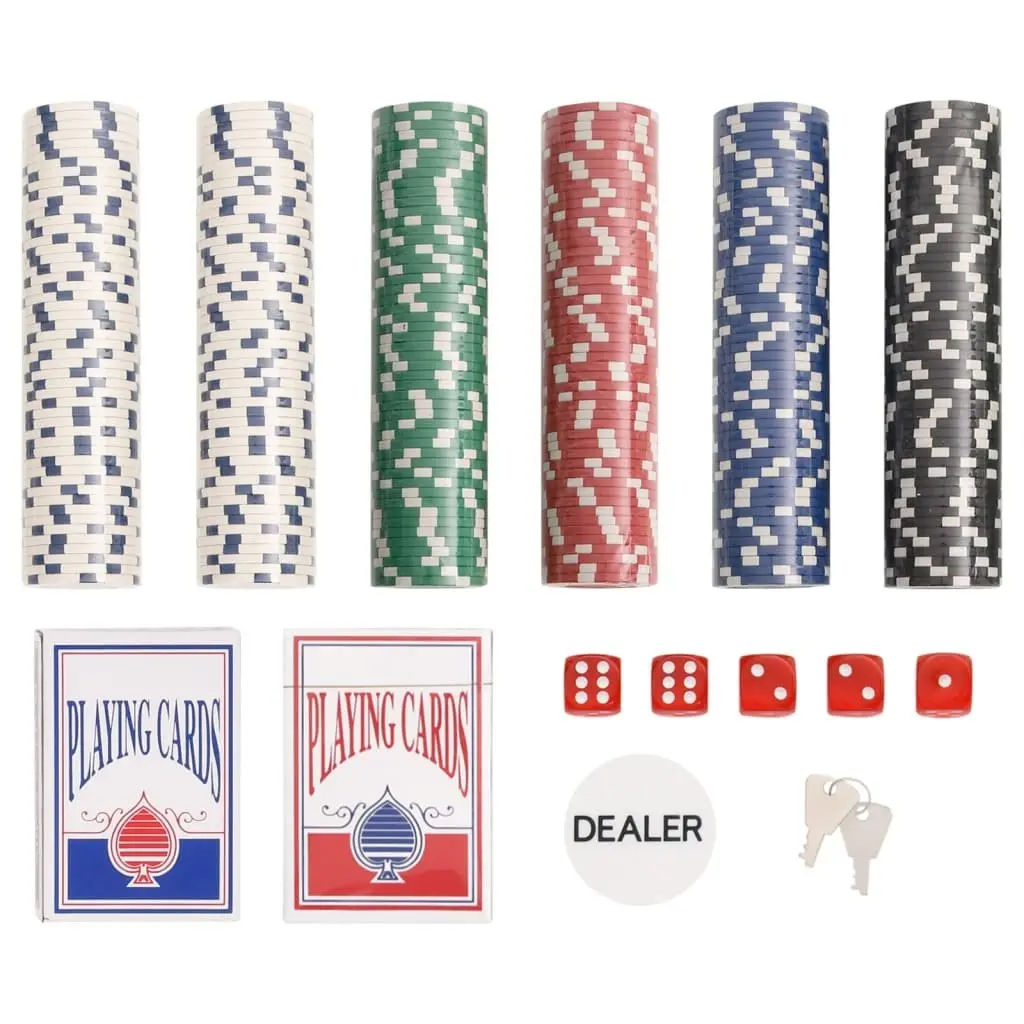 Poker Chip Set 300 pcs 11.5g Aluminium Carry Case Classic Casino Colours