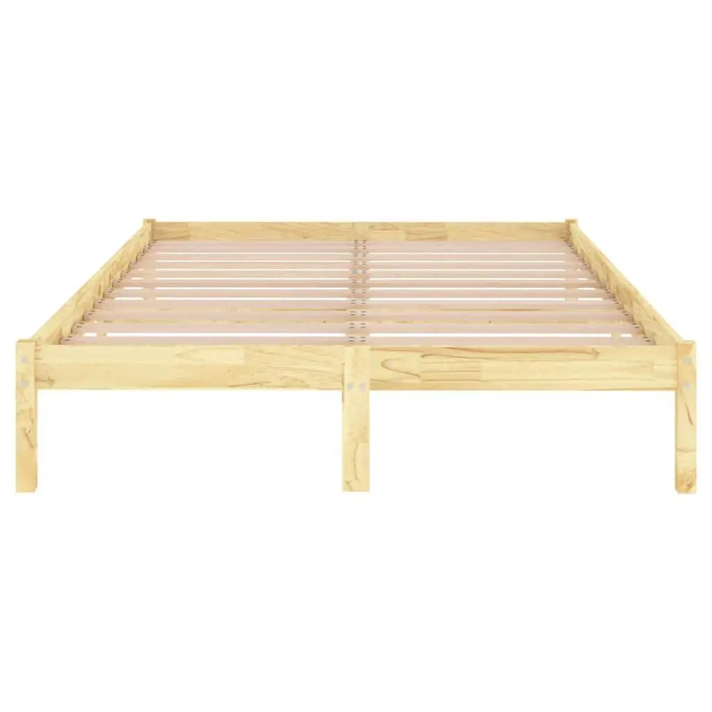 King Size Bed Frame Solid Pinewood 183x203 cm Brown