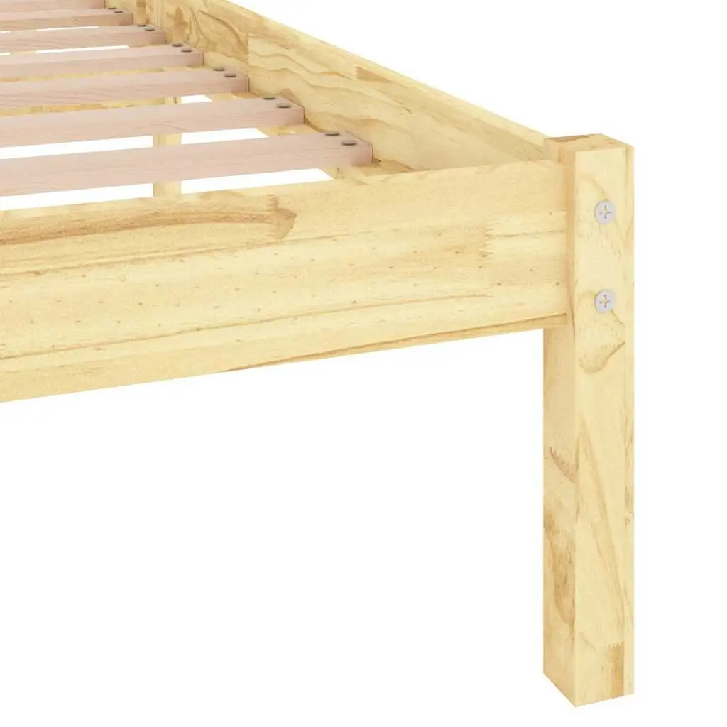 King Size Bed Frame Solid Pinewood 183x203 cm Brown