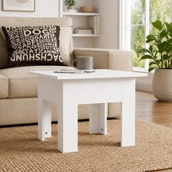 Coffee Table White Modern Design Side Accent Table Living Room Furniture
