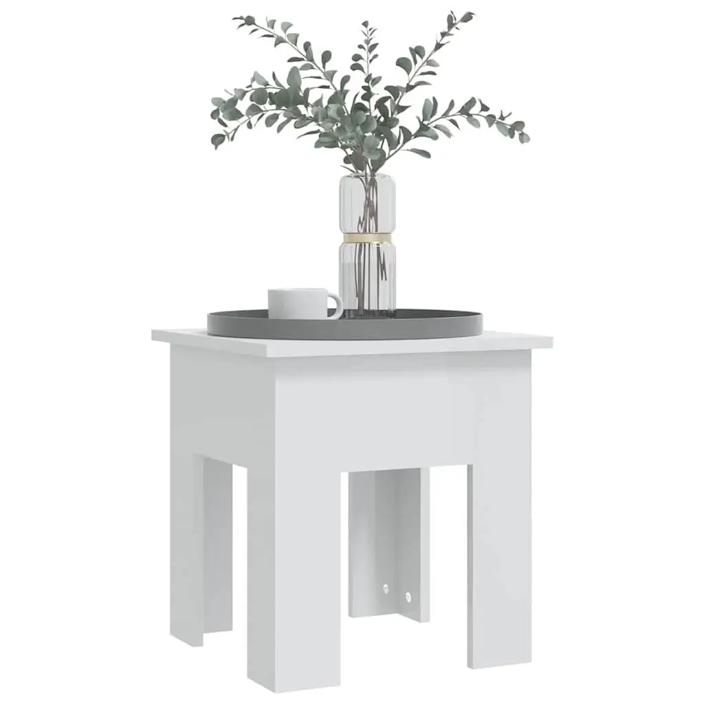 White High Gloss Coffee Table Modern Living Room Accent Furniture 40x40x42cm