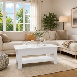Practical White Coffee Table for Everyday Use