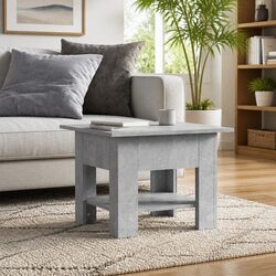 Functional Grey Coffee Table with Shelf for Your Home