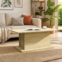 Functional Beige Coffee Table for Home - Sonoma Oak Style