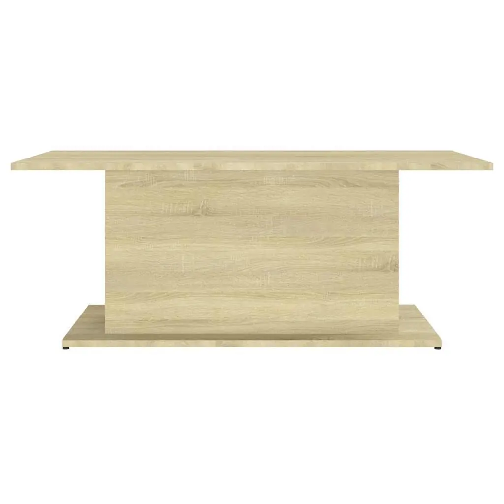 Coffee Table Engineered Wood 102 x 55.5 x 40 cm Sonoma Oak Beige