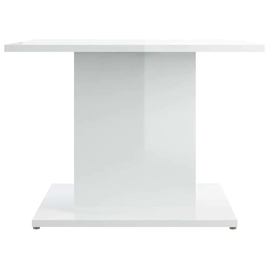 Coffee Table Engineered Wood High Gloss White 55.5x55.5x40cm