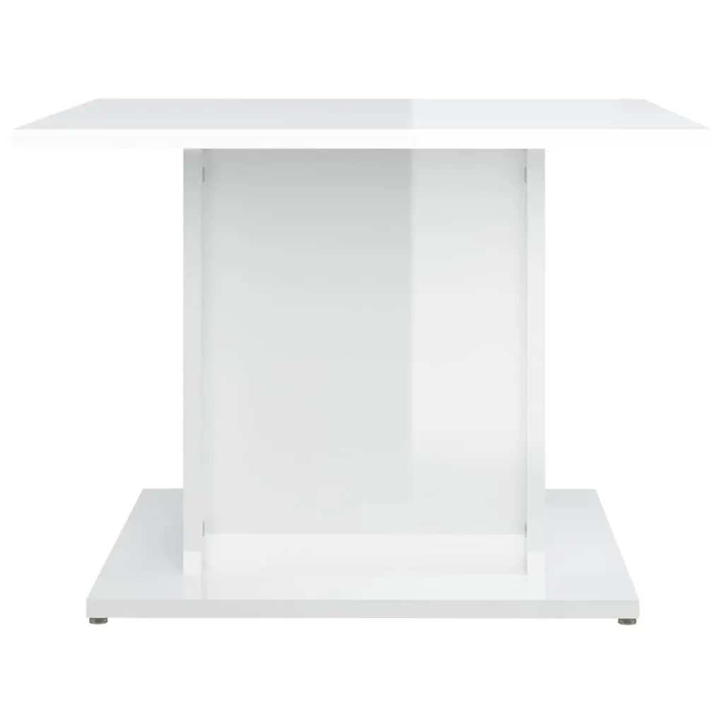 Coffee Table Engineered Wood High Gloss White 55.5x55.5x40cm