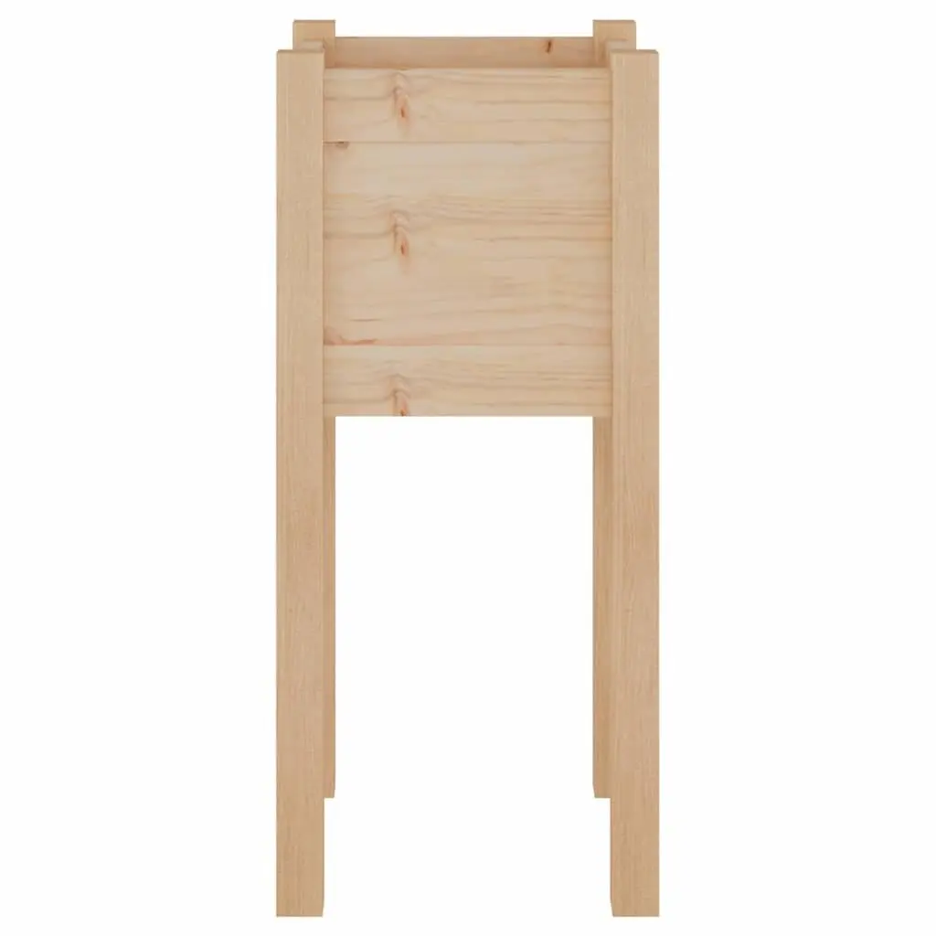 Wooden Raised Bed Planter Box Outdoor 31x31x70 cm Brown Durable Garden Container