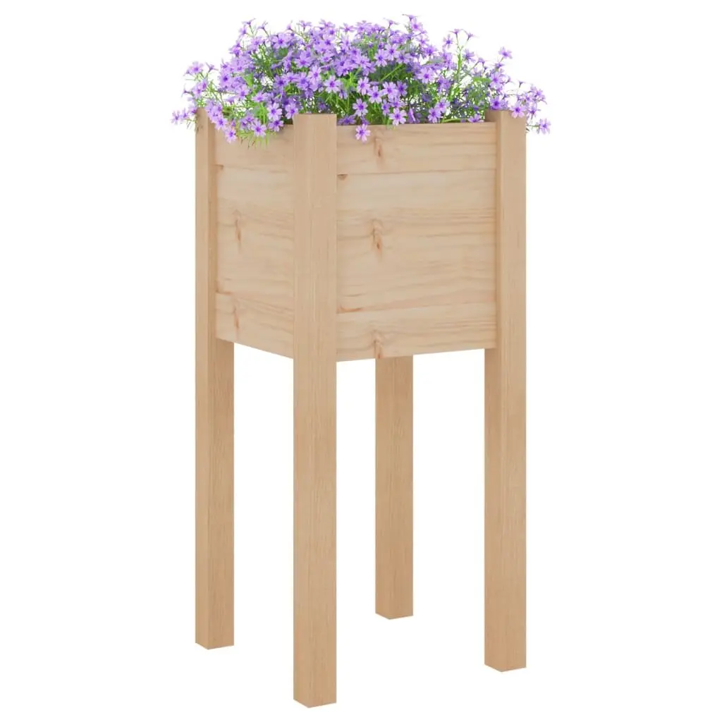 Garden Planters Wooden 31x31x70 cm Brown