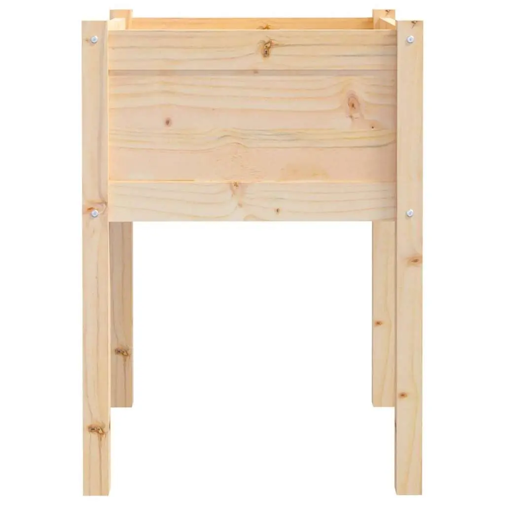 Garden Planters Wooden 50x50x70 cm Brown Raised Bed Outdoor Flower Box 2 Piece