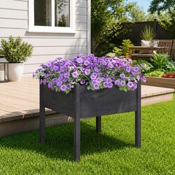 Practical Grey Outdoor Planter Box for All Your Plants