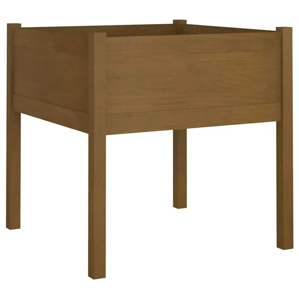 Garden Planter Box Solid Pinewood Deep Wide Brown
