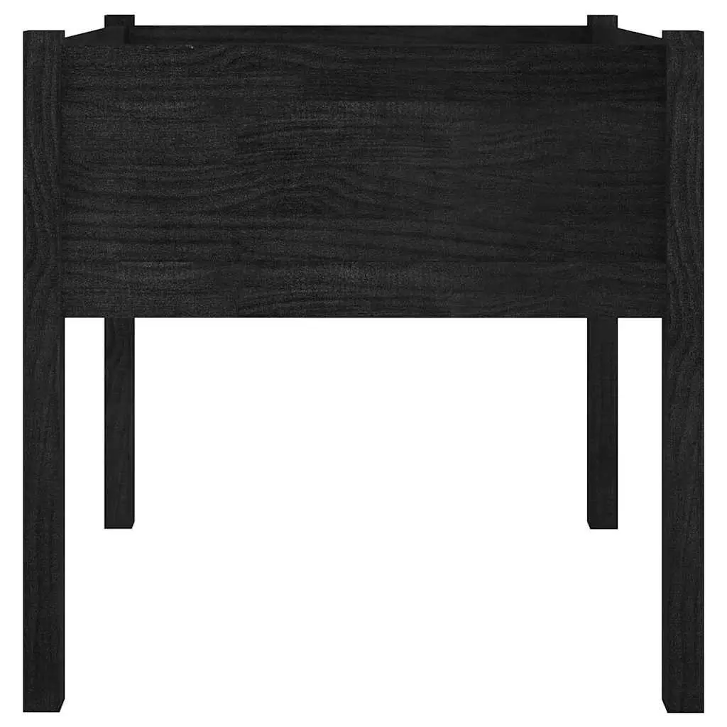 Garden Planters 2 pcs Black 70x70x70 cm Outdoor Flower Boxes Deep Wide