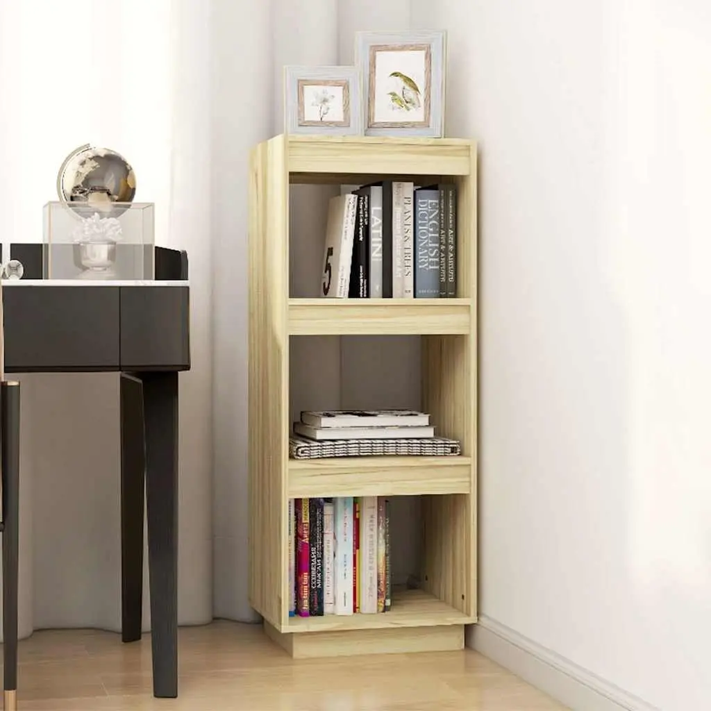Pinewood Book Cabinet Room Divider Storage Organiser 40cm x 35cm x 103cm Brown