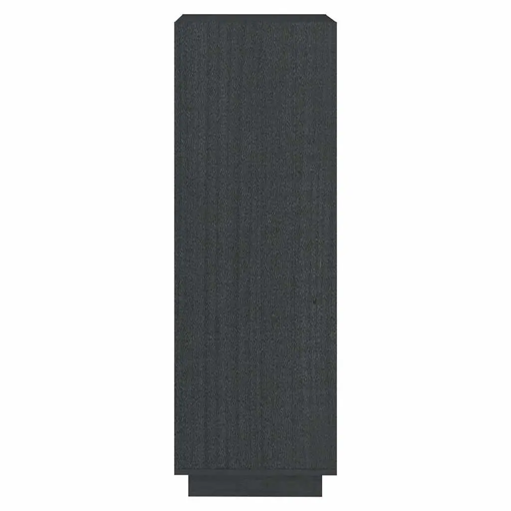 Solid Pinewood Book Cabinet Grey Room Divider Storage Unit 40x35x103cm
