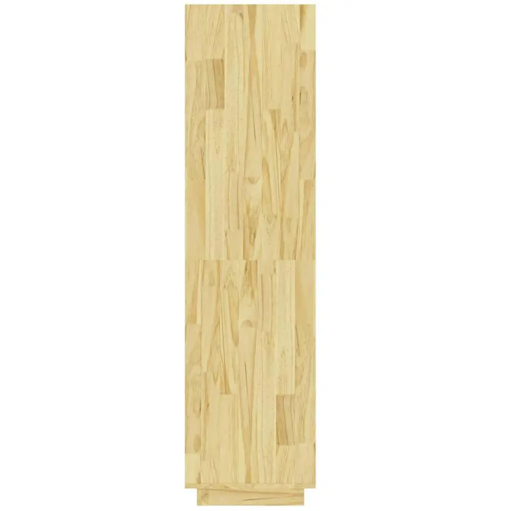 Solid Pinewood Book Cabinet Standing Shelf Room Divider Brown 40x35x135 cm