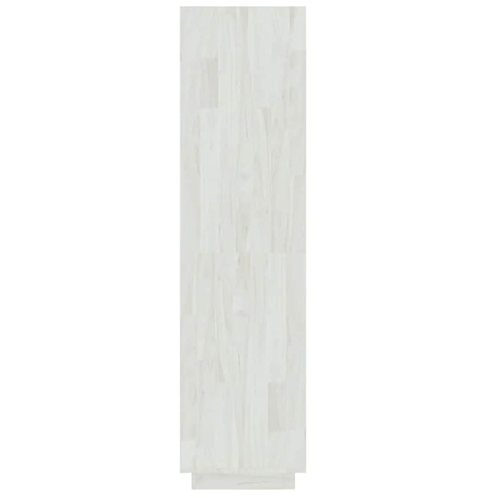 Book Cabinet Room Divider White 40x35x135 cm Solid Pinewood Storage Shelf