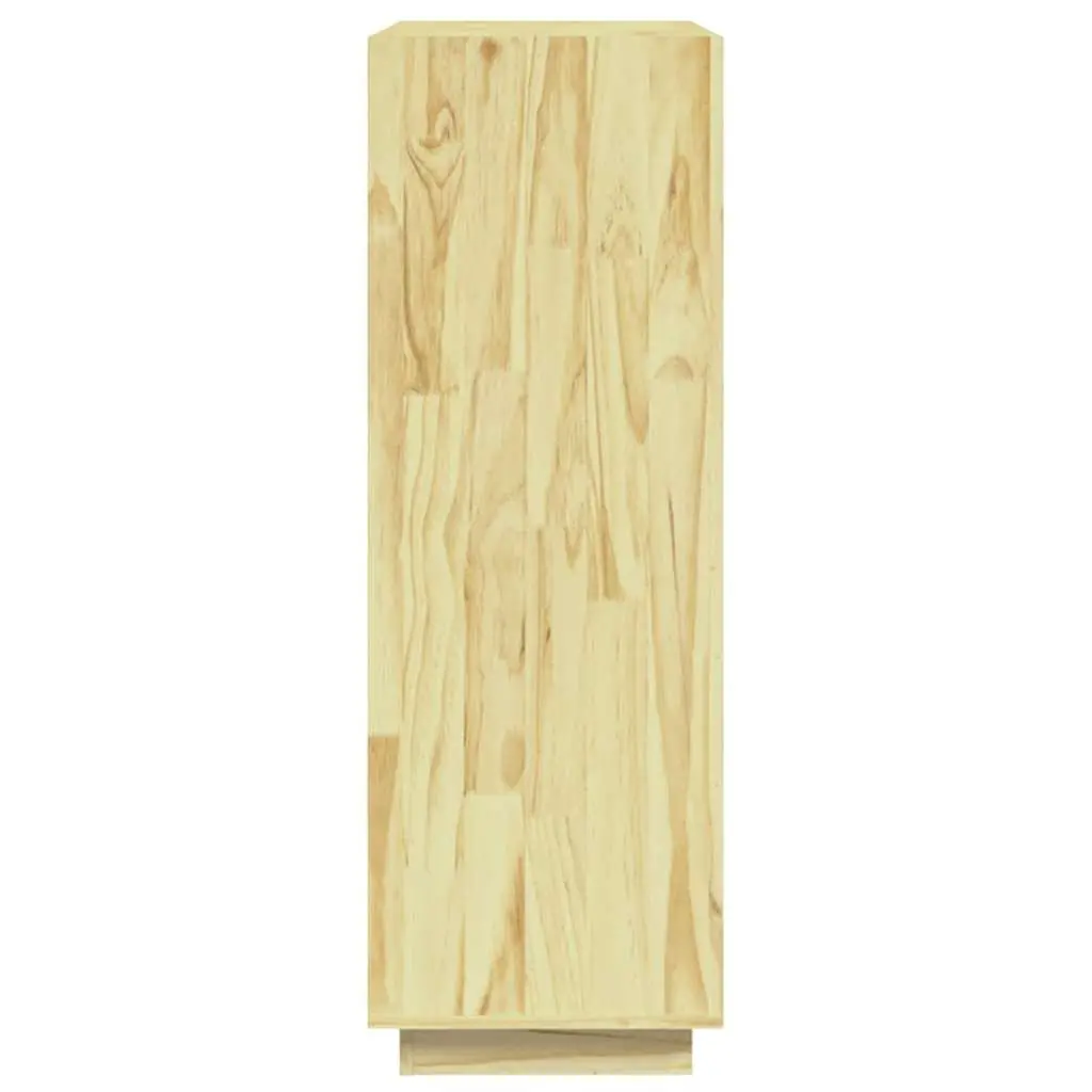 Brown Wooden Room Divider Book Cabinet Organizer Solid Pinewood 60W x 35D x 103H cm