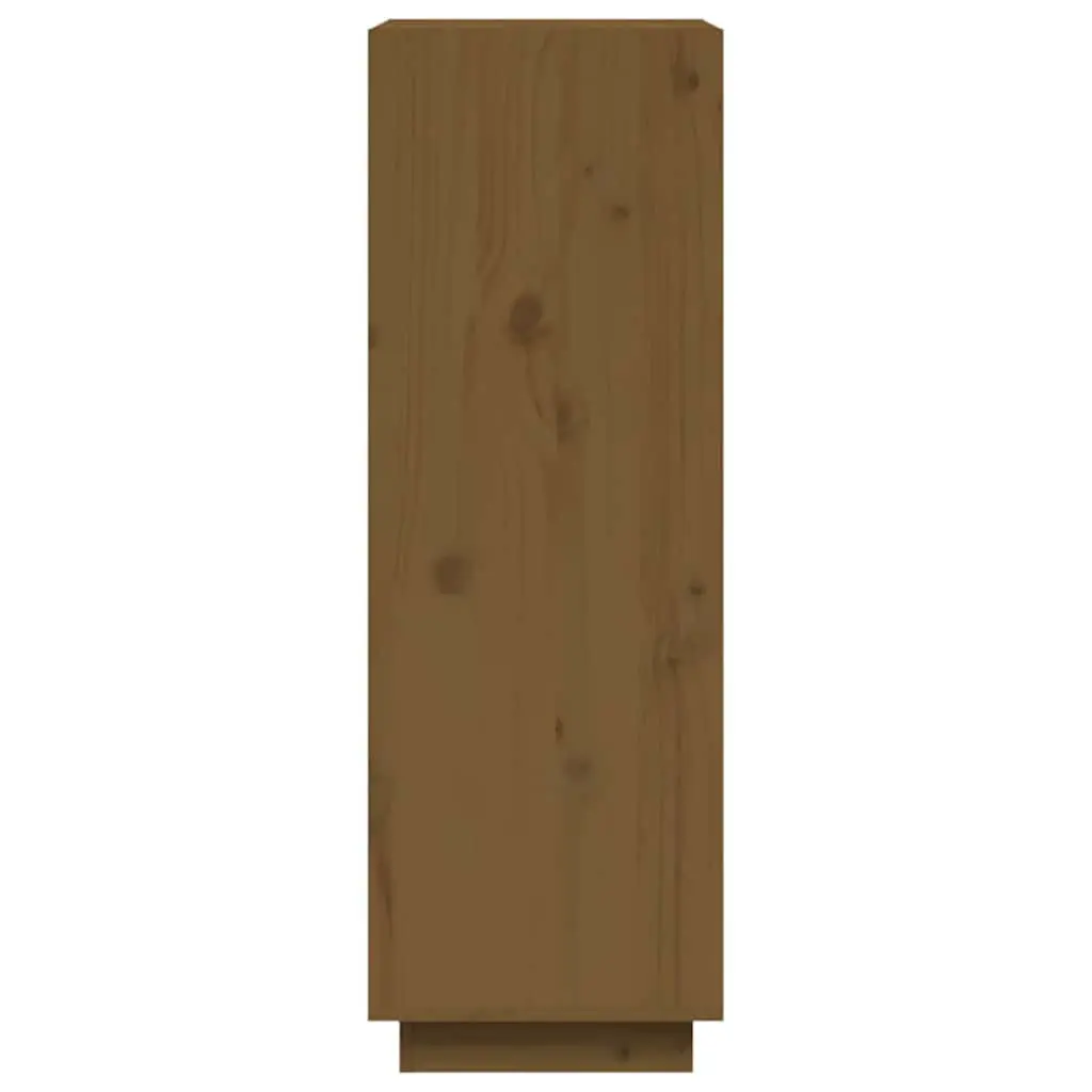 Book Cabinet Room Divider Solid Pinewood 60W x 35D x 103H cm Honey Brown