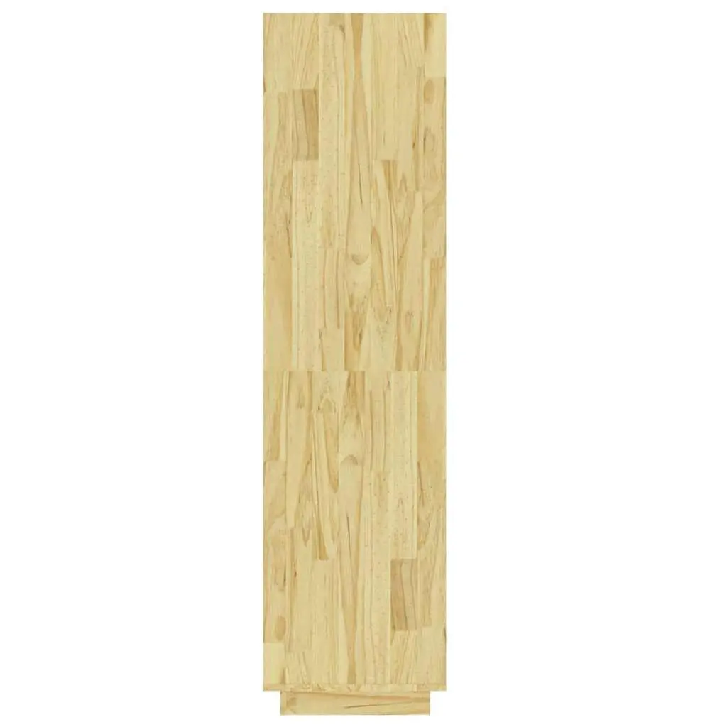 Wooden Bookcase Room Divider Solid Pinewood 60 x 35 x 135 cm Brown Shelving Unit Storage Organiser