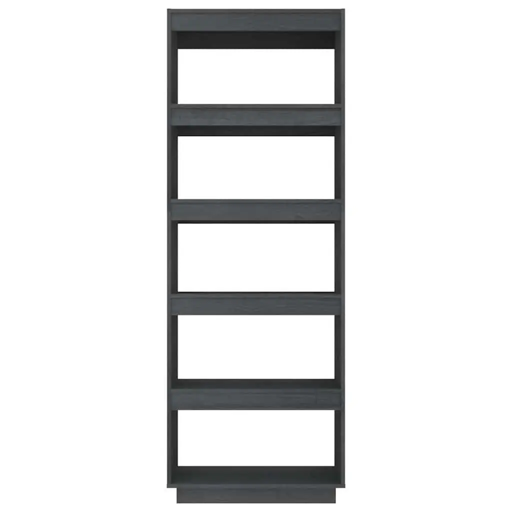 Pinewood Bookcase Grey Room Divider 60x35x167cm Tall Storage Unit