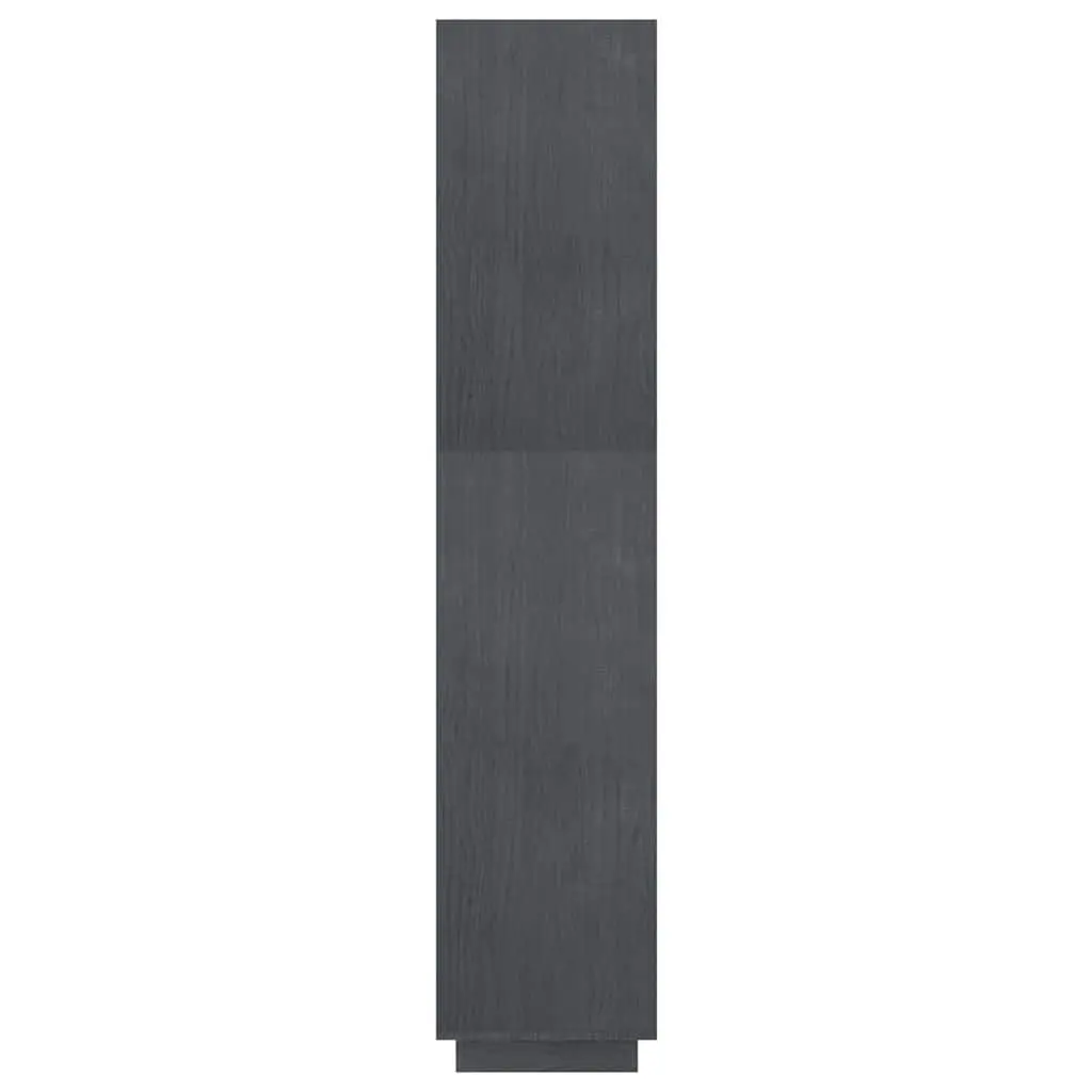 Pinewood Bookcase Grey Room Divider 60x35x167cm Tall Storage Unit