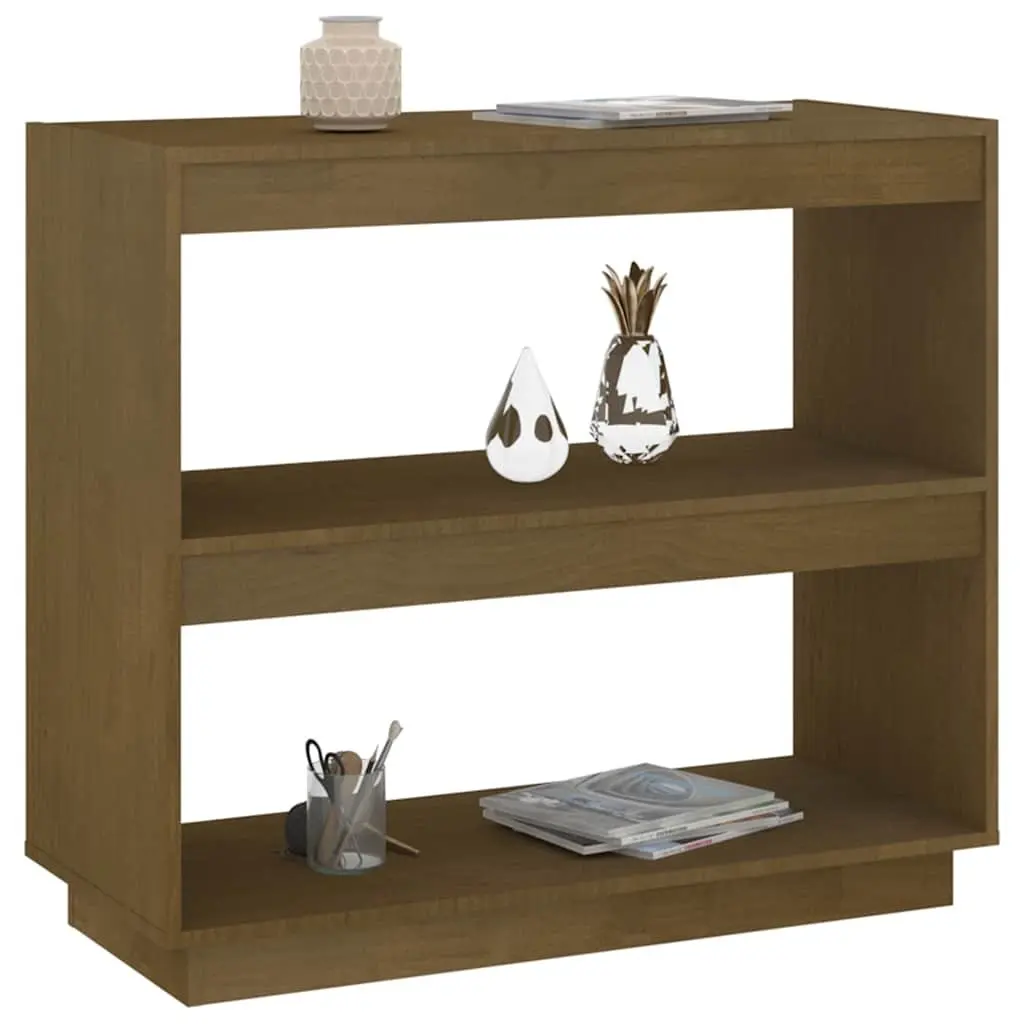 Wooden Bookshelf Solid Pinewood 80 x 35 x 71 cm Honey Brown