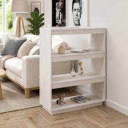 Practical White Wooden Book Cabinet for Your Home