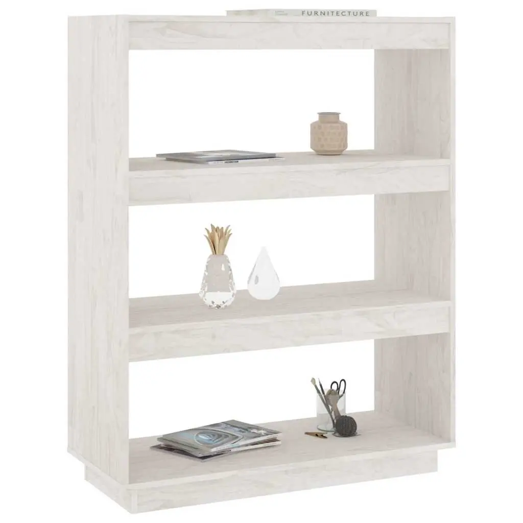 Book Cabinet Wooden Shelving Unit 80W x 35D x 103H cm White
