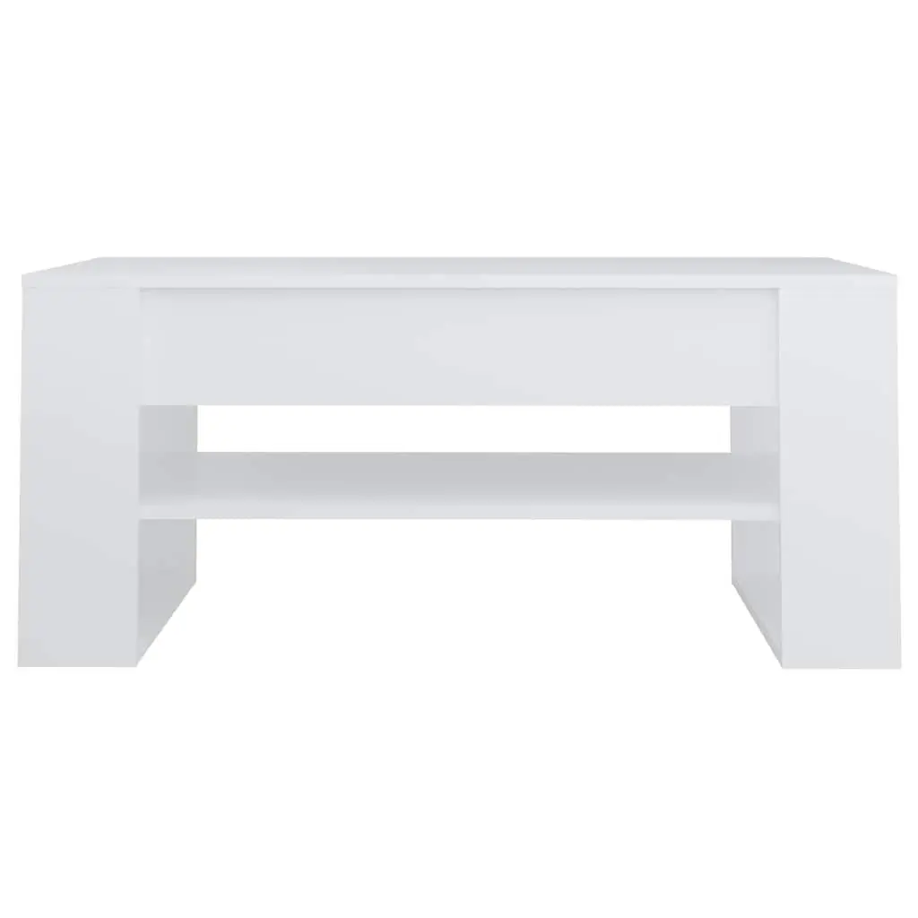 Coffee Table Engineered Wood 102cm White