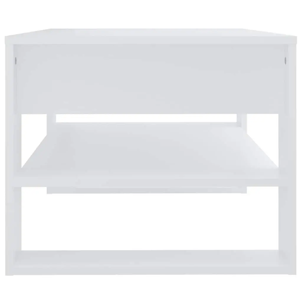 Coffee Table Engineered Wood 102cm White