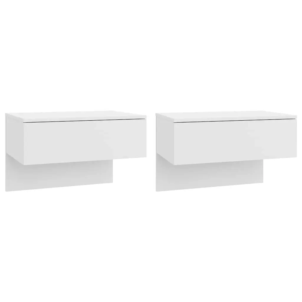 White Floating Cabinets for Bedroom Use