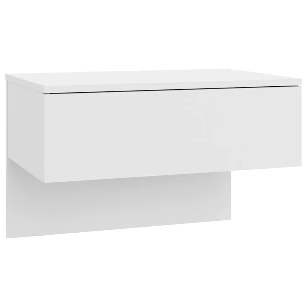 White Floating Cabinets for Bedroom Use
