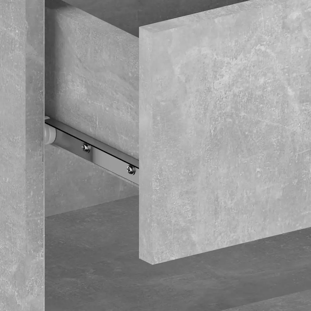 Wall-mounted Bedside Cabinets Engineered Wood 2 Piece Grey Floating Storage Units