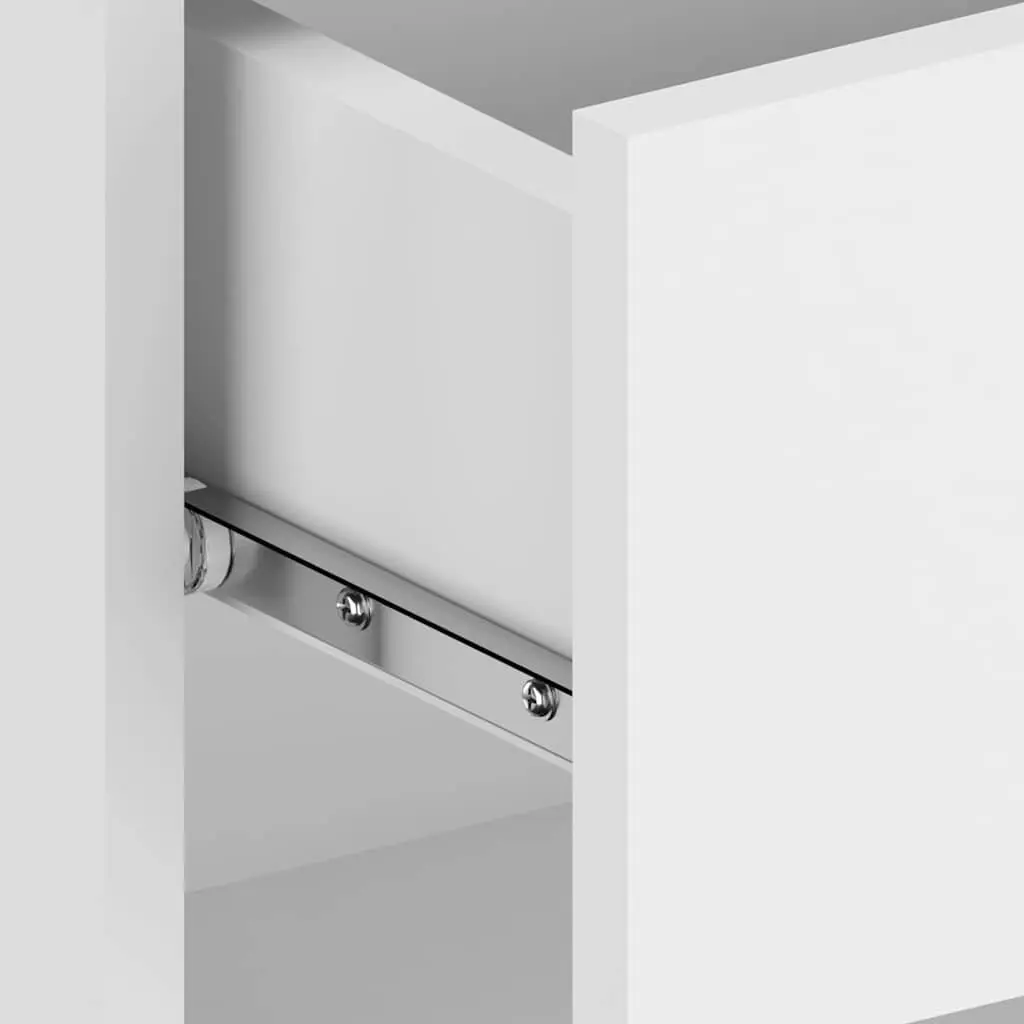 Wall-mounted Bedside Cabinets Engineered Wood 2 pcs High Gloss White Floating Storage Unit