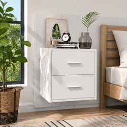 Versatile Wall-Mounted Bedside Cabinet with Drawer Storage