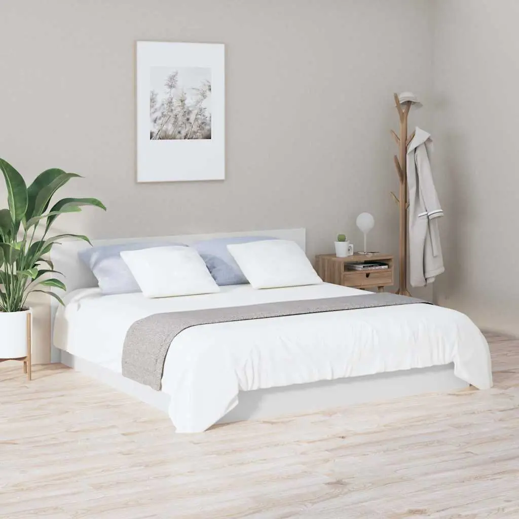 Wall-Mounted Headboard Engineered Wood 200cm White for Bedroom