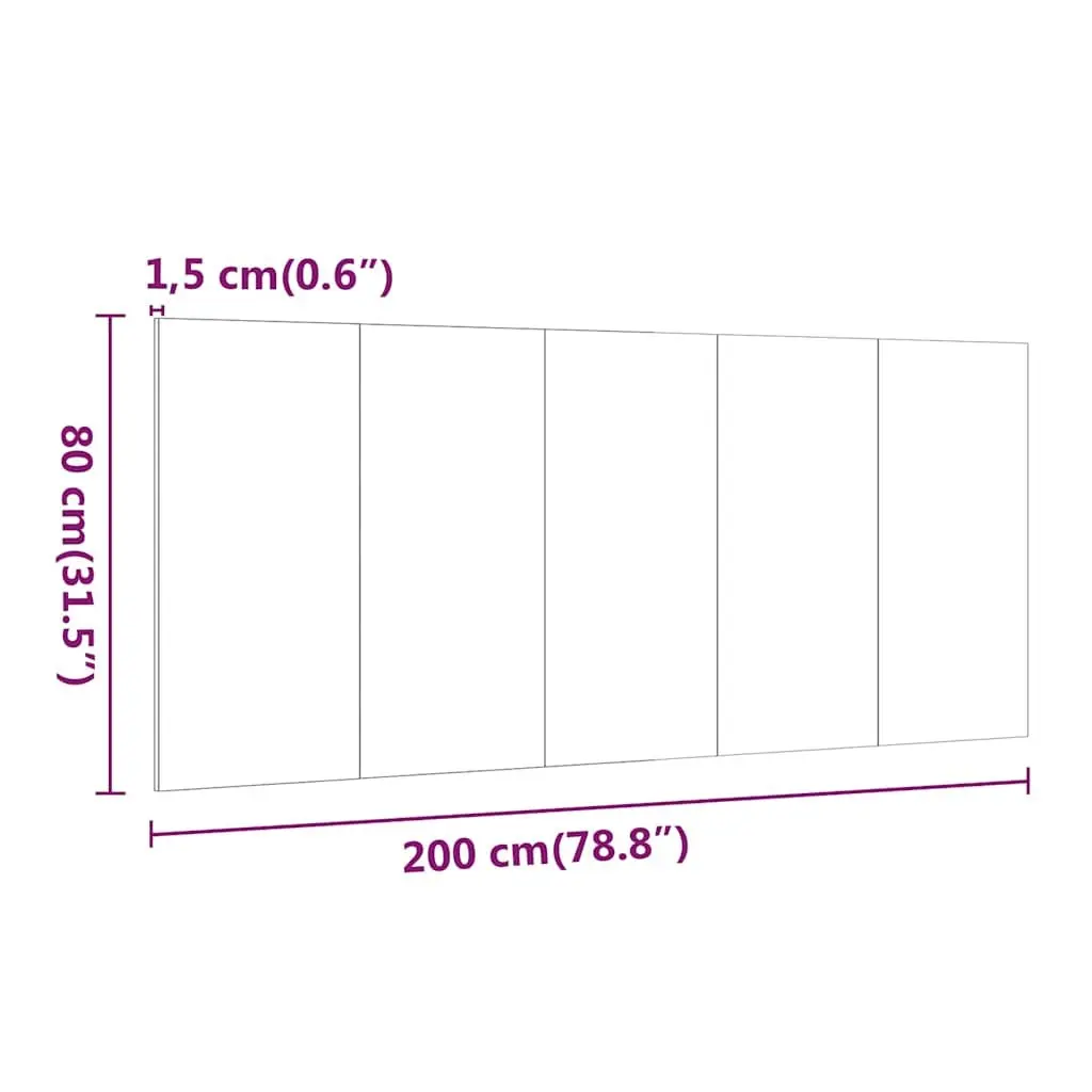 Wall-Mounted Headboard Engineered Wood 200cm White for Bedroom