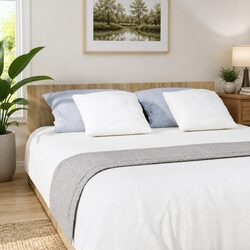 Practical Wall-Mounted Brown Bed Headboard for Various Bedrooms