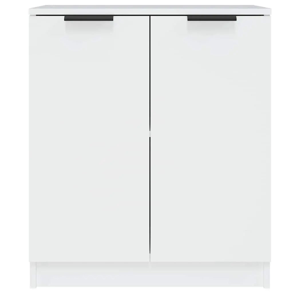 White Sideboard Storage Cabinet Engineered Wood 60x30x70cm Multifunctional Furniture