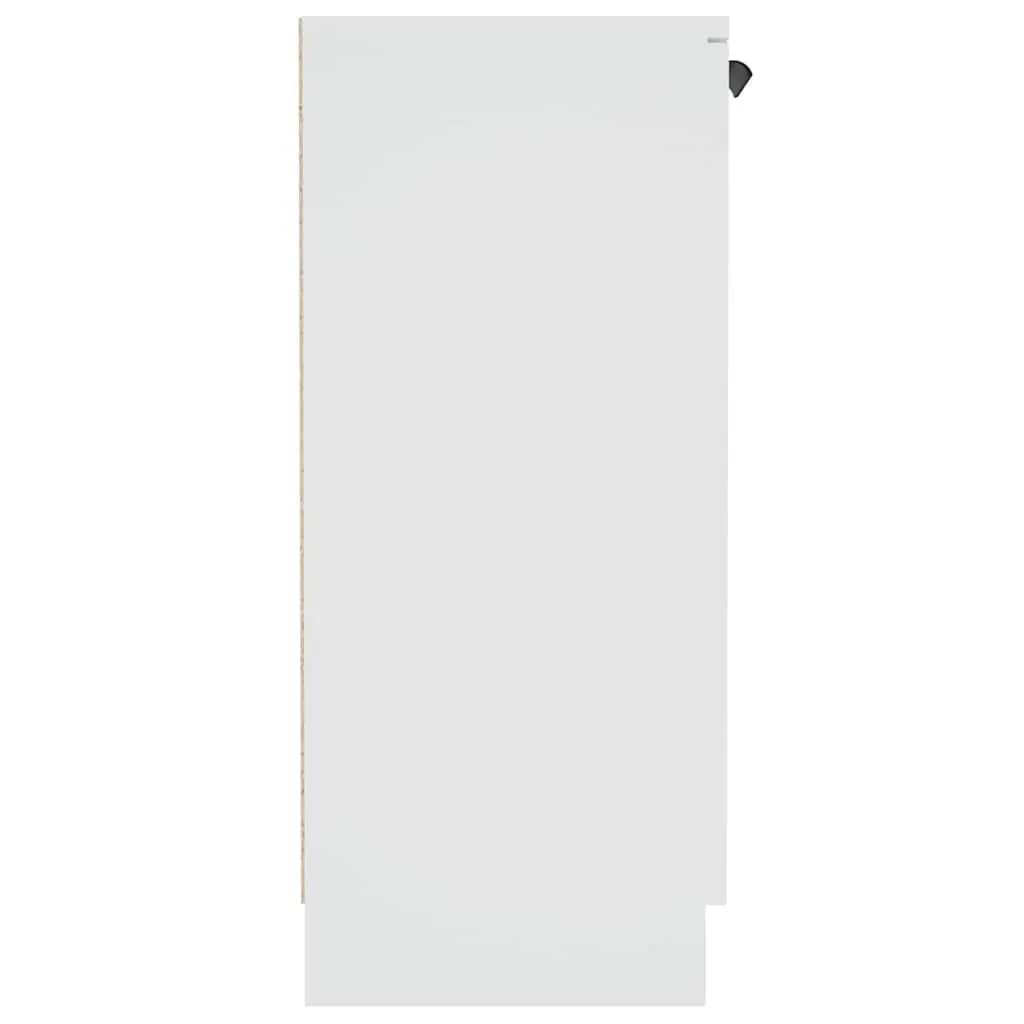 White Sideboard Storage Cabinet Engineered Wood 60x30x70cm Multifunctional Furniture