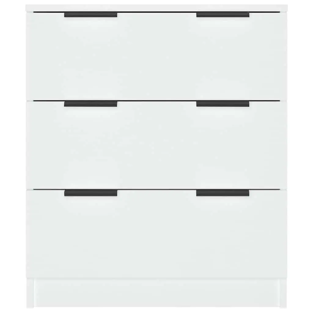 Sideboard Cabinet Engineered Wood 60x30x70 cm White 3 Drawers