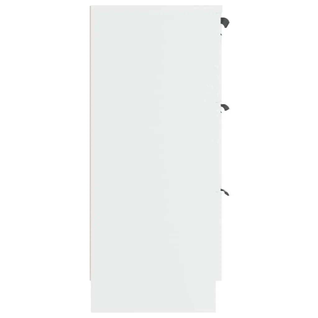 Sideboard Cabinet Engineered Wood 60x30x70 cm White 3 Drawers