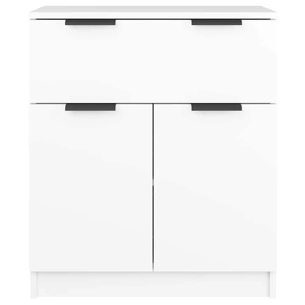 Storage Cabinet Sideboard Engineered Wood 60x30x70cm White with Drawer and Doors