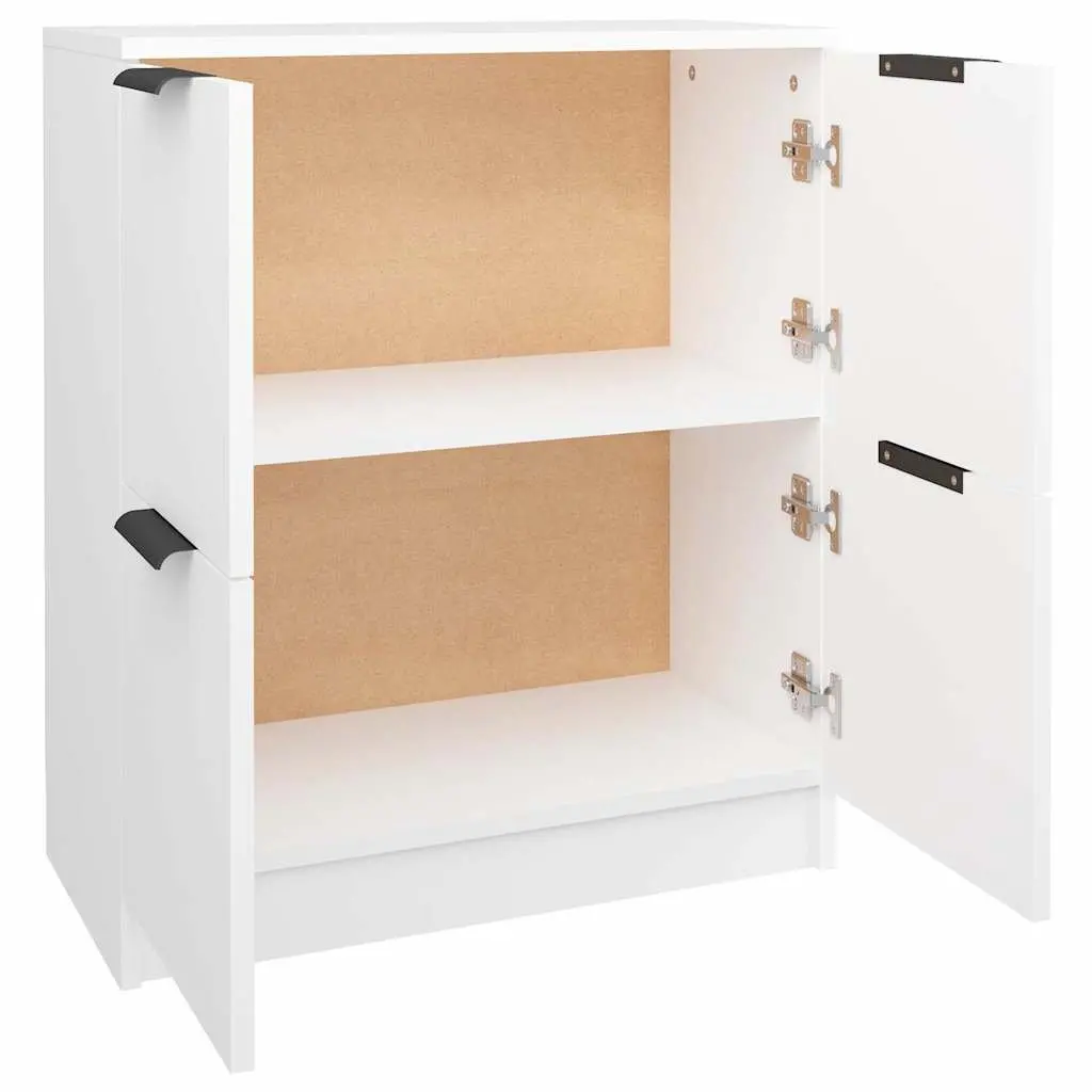 Sideboard White 60x30x70 cm Storage Cabinet with 4 Doors Engineered Wood