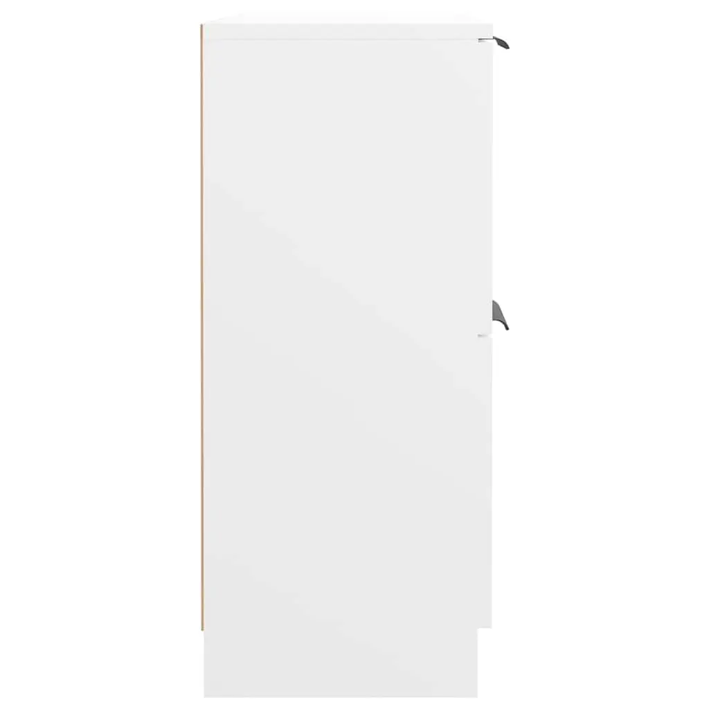 Sideboard White 60x30x70 cm Storage Cabinet with 4 Doors Engineered Wood