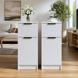 White Sideboard Cabinet for Practical Home Organization 30x30x70cm