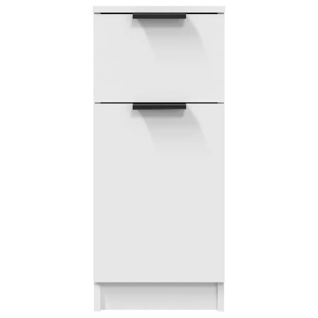 White Sideboard Cabinet 30x30x70cm Storage Unit 2 Compartments Drawer